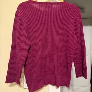 Croft & Barrow Women's Ribbed Knit Sweater - Berry